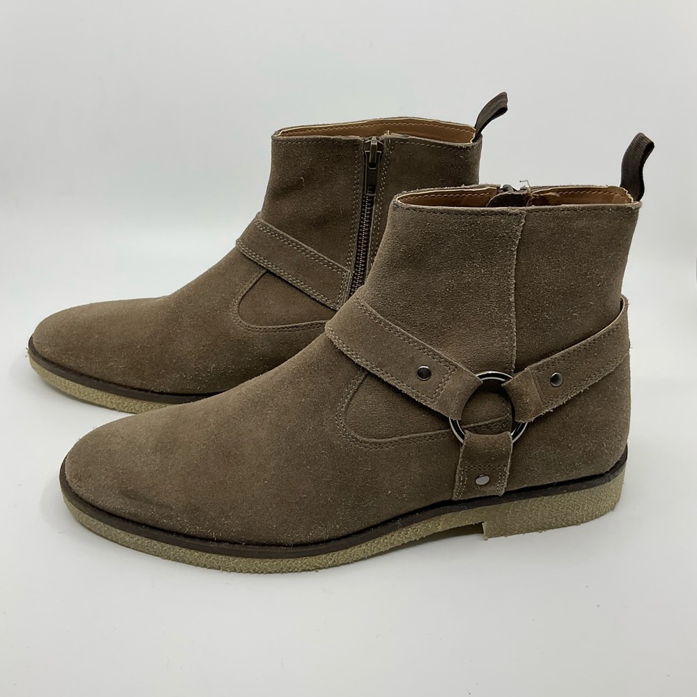 Walk London | Suede Stirrup Ankle Boots | Bikercore Western | 10